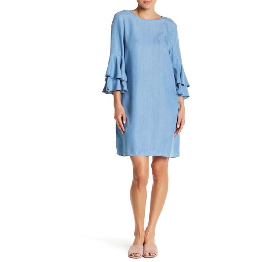 BeachLunchLounge Delphina 3/4 Ruffle Sleeve Dress